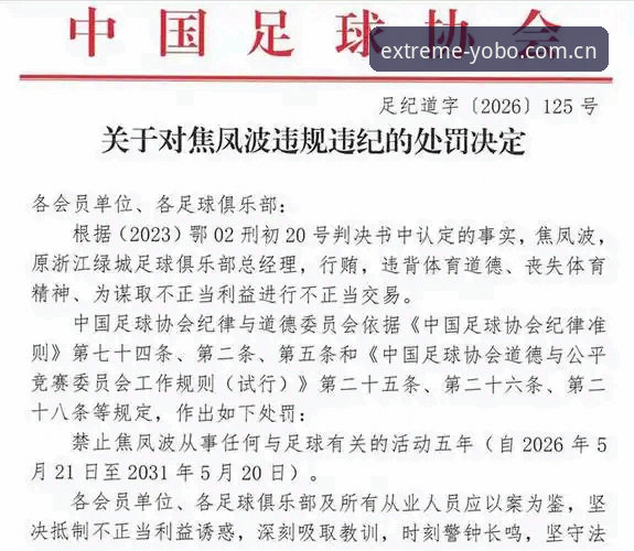 中国足协第三批禁足名单公布，yobo体育平台如何解读这场足球界的震动？